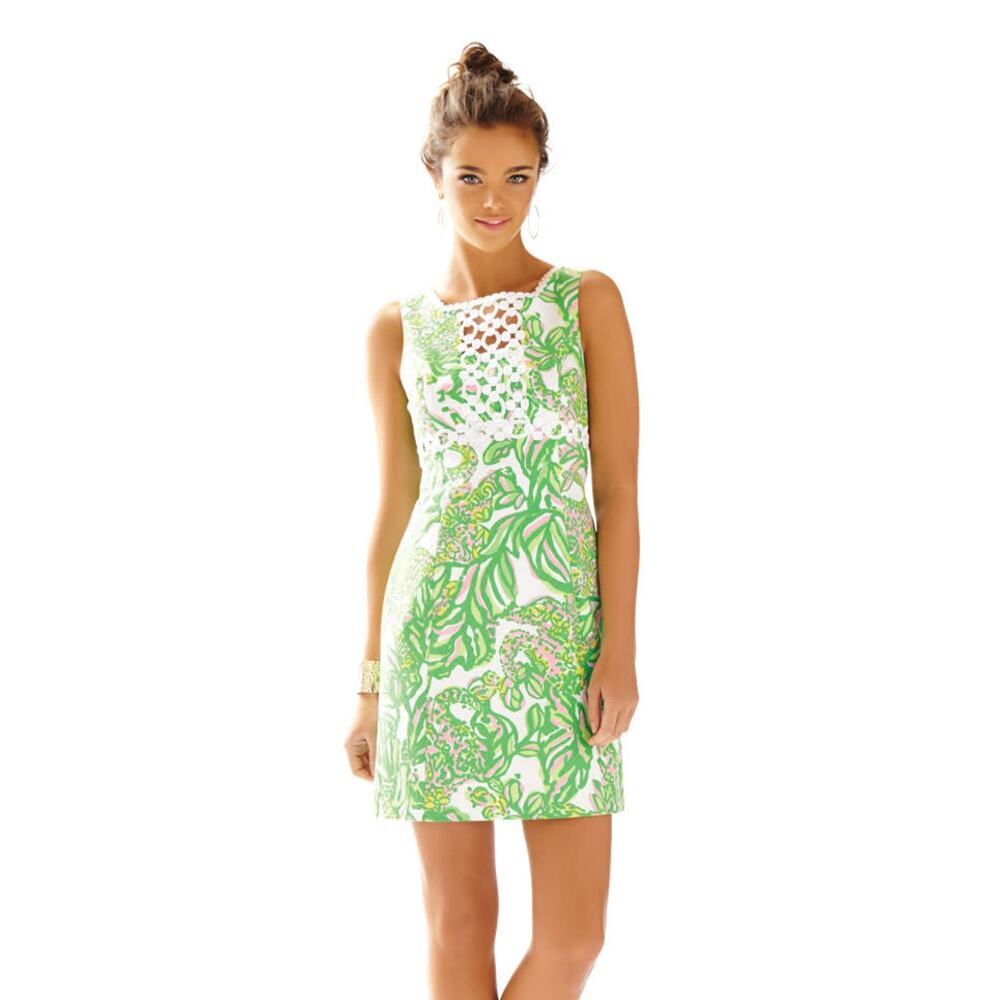 Lilly Pulitzer Rosie Shift Dress Size 0 Seeing Pink Elephants Resort Preppy NWT